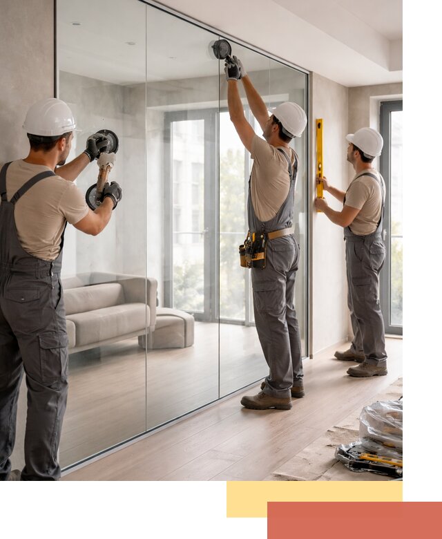 Перегородки из закаленного стекла в Орле для офисов и квартир