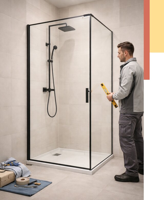 Стеклянные перегородки для душа в Орле от 12655 руб. | Монтаж под ключ — ОТДЕЛОЧНИК-Орл