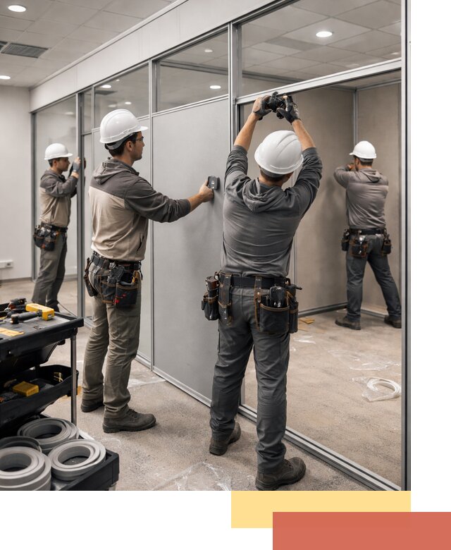 Мобильные офисные перегородки под ключ в Орле