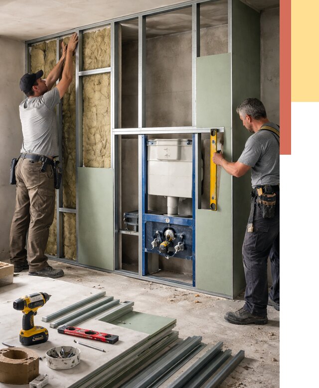 Установка сантехнических перегородок в Орле от 8605 руб. | ОТДЕЛОЧНИК-Орл