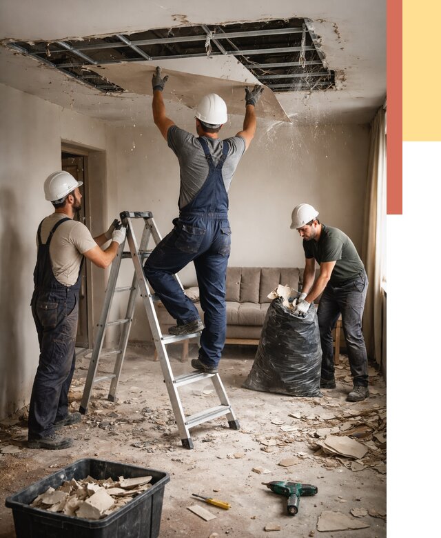 Демонтаж гипсокартонного потолка в Орле от 425 руб. за м2 — ОТДЕЛОЧНИК-Орл