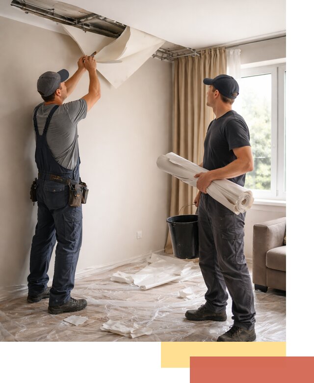 Демонтаж натяжного потолка в Орле быстро и аккуратно