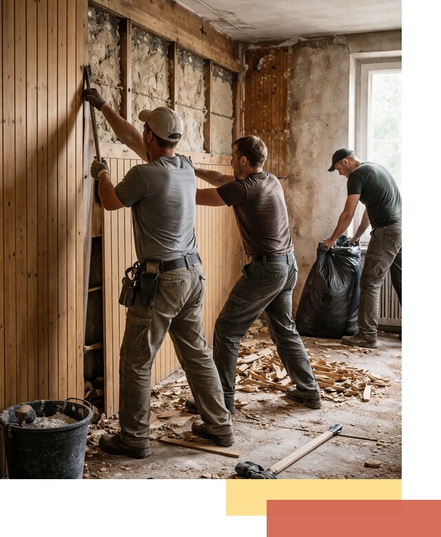 Демонтаж вагонки и вывоз материалов в Орле