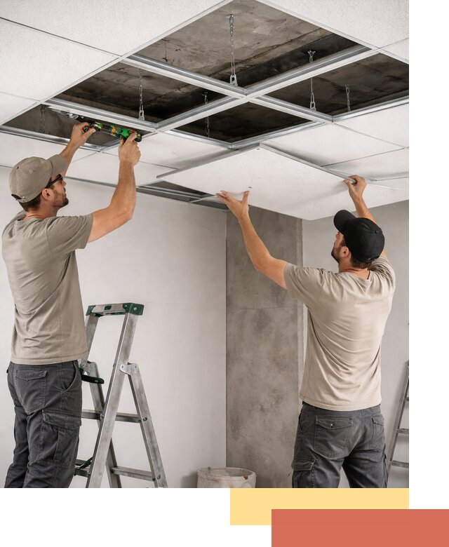 Монтаж потолка Армстронг под ключ в Орле