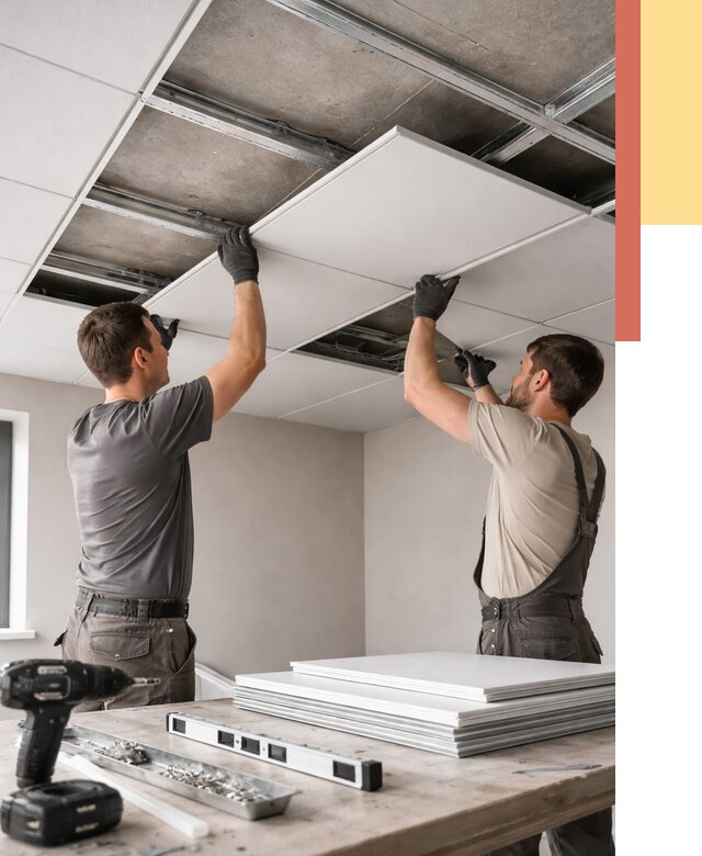 Монтаж кассетного потолка в Орле от 4556 руб/м2 — установка и сборка | ОТДЕЛОЧНИК-Орл