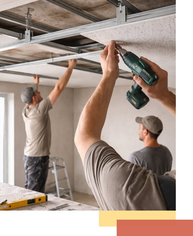 Монтаж акустического потолка в Орле под ключ