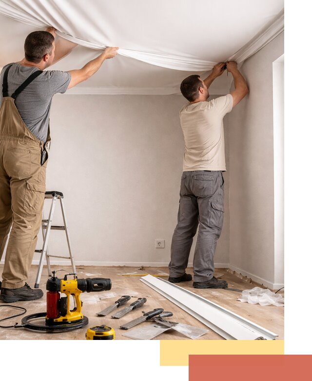 Монтаж ПВХ натяжного потолка в Орле качественно и быстро