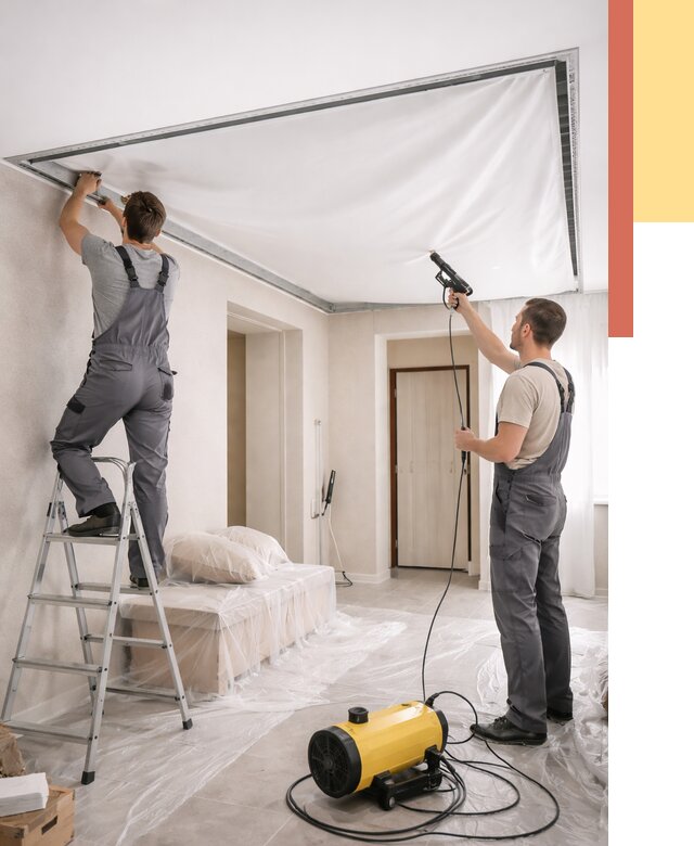 Монтаж натяжного потолка в прихожей в Орле от 2683 руб. под ключ | ОТДЕЛОЧНИК-Орл