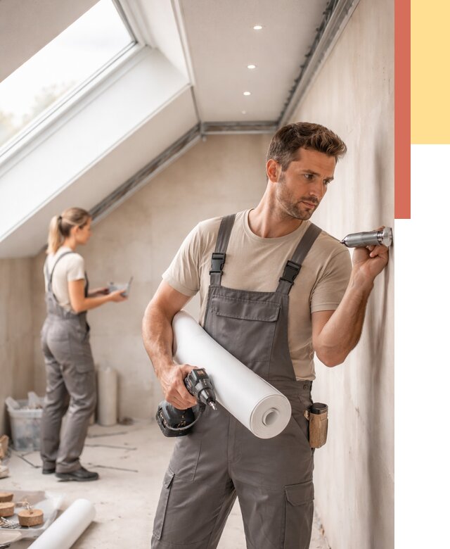 Монтаж натяжного потолка на мансарде в Орле от 3543 руб. | ОТДЕЛОЧНИК-Орл