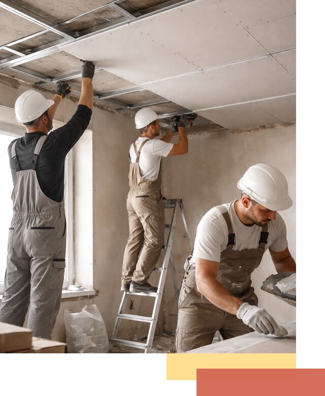 Одноуровневый потолок из гипсокартона в Орле — монтаж и отделка