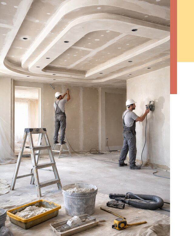 Многоуровневый потолок из гипсокартона в Орле от 759 руб. под ключ | ОТДЕЛОЧНИК-Орл