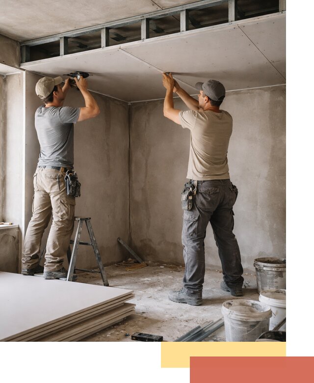 Короб из гипсокартона на потолке под ключ в Орле