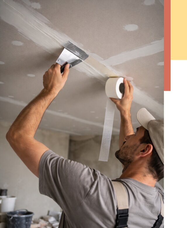 Обработка швов потолка ГКЛ в Орле от 7593 руб. под ключ | ОТДЕЛОЧНИК-Орл