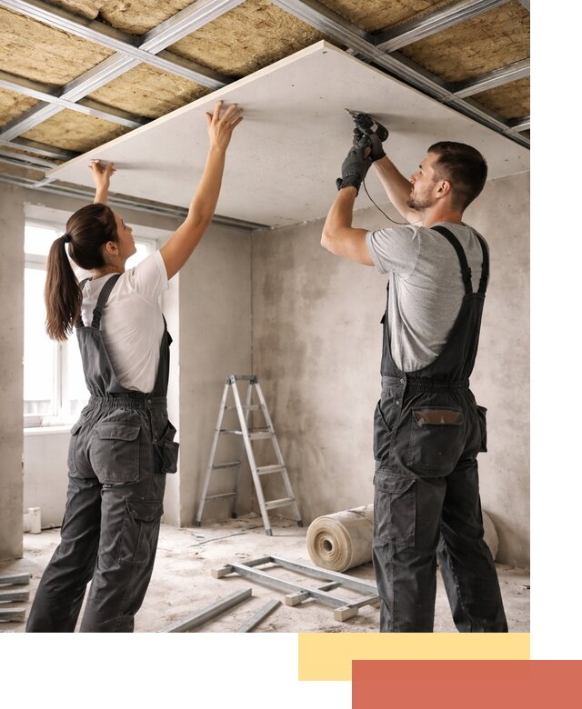 Звукоизоляция потолка из ГКЛ в Орле профессионально и надежно