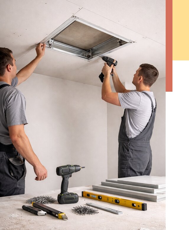 Установка люка в потолок ГКЛ в Орле от 2531 руб. под ключ | ОТДЕЛОЧНИК-Орл