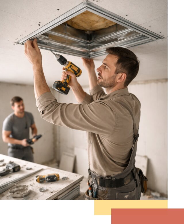 Монтаж люка в потолок из ГКЛ в Орле