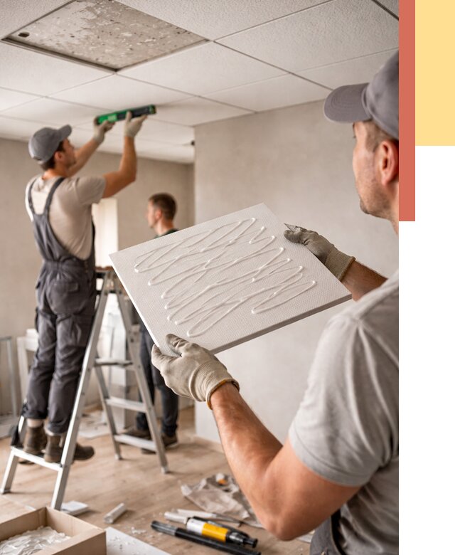 Монтаж потолочной плитки в Орле от 4556 руб. — быстро и недорого | ОТДЕЛОЧНИК-Орл