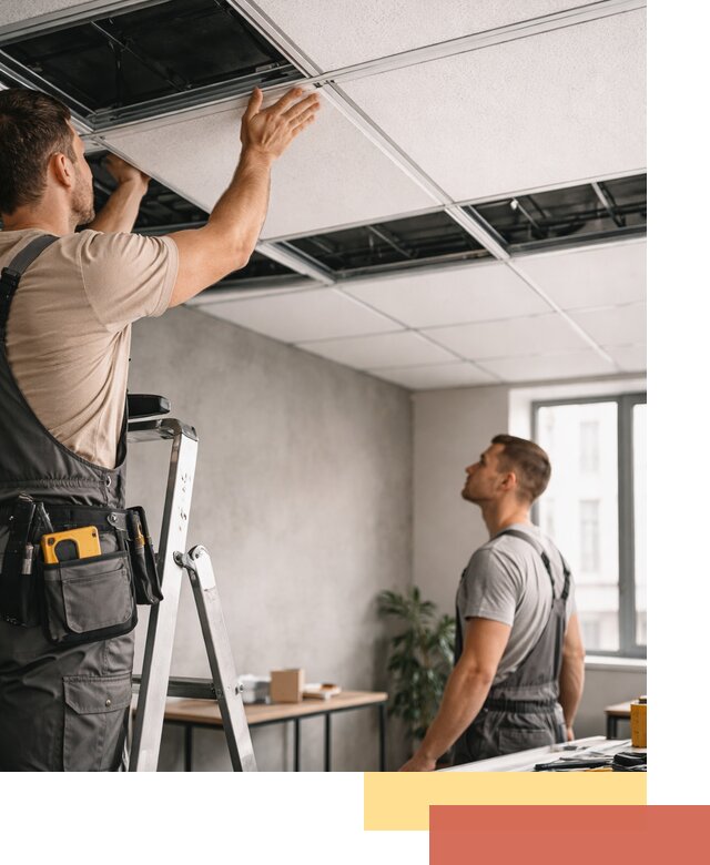 Монтаж потолочной плитки в Орле качественно и в срок