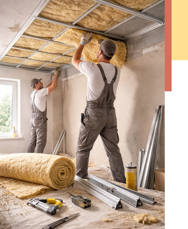 Утепление потолка в Орле от 7289 руб/м2 — недорого, быстро, под ключ | ОТДЕЛОЧНИК-Орл