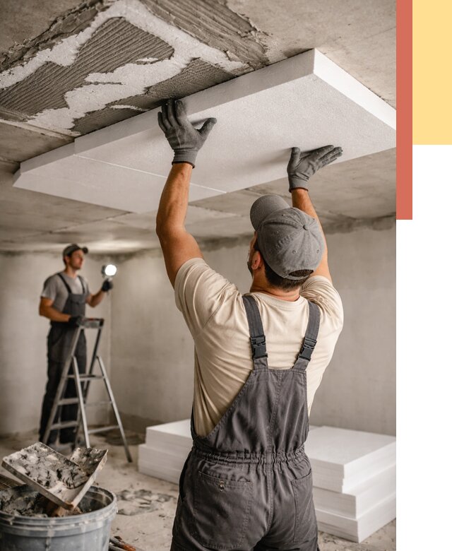 Утепление потолка пенопластом в Орле от 4556 руб/м2 — недорого и быстро | ОТДЕЛОЧНИК-Орл